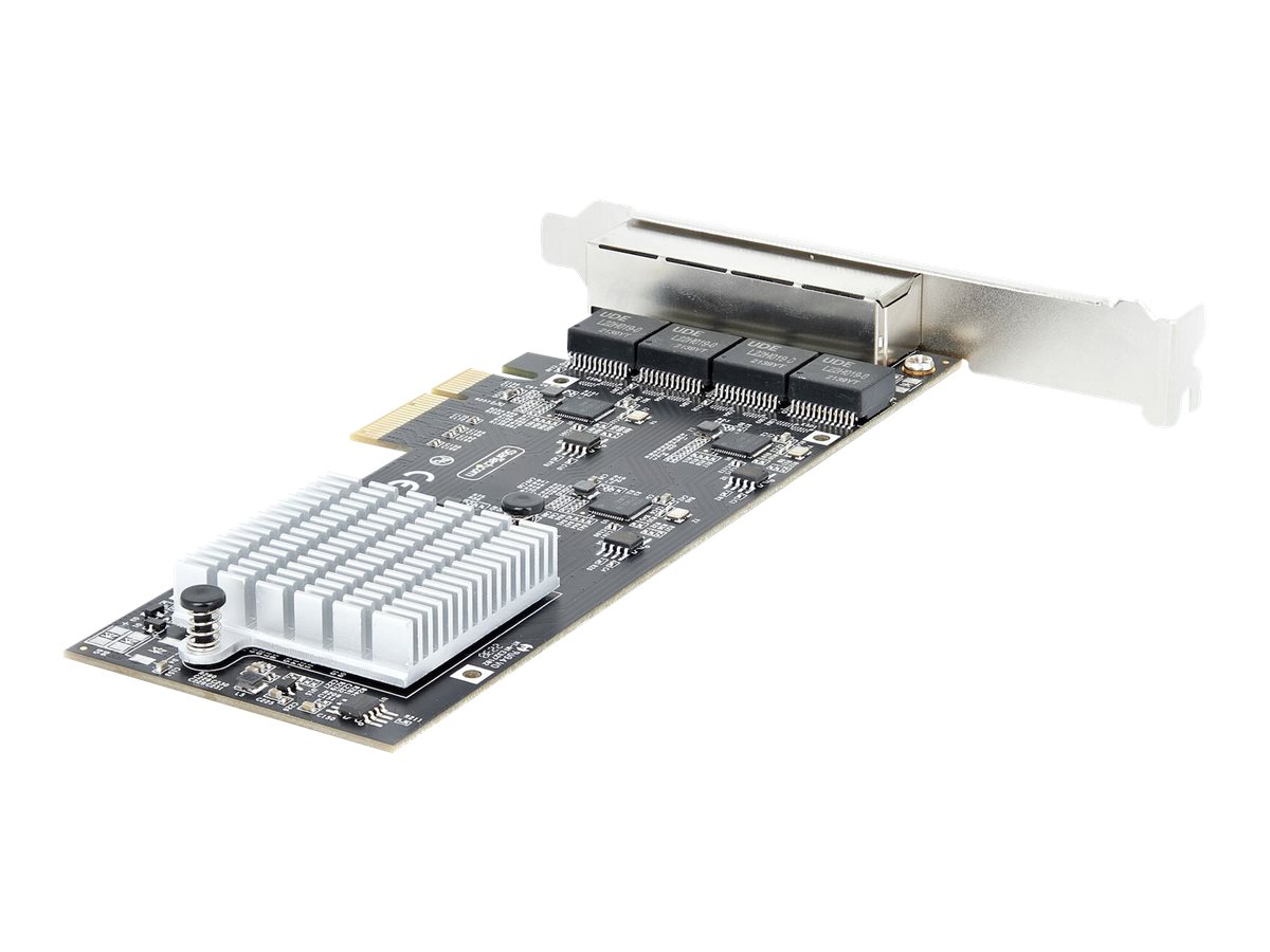 Startech 4-Port 2.5Gbps NBASE-T PCIe Network Card, Intel I225-V Chip, Quad Port Computer Network Card, Multi-Gigabit NIC, PCI Express Server LAN Card, Desktop Ethernet Interface Card, PCI Express 2.0 (PR42GI-NETWORK-CARD) - Netværksadapter - PCIe 2.0 x4 - 10M/100M/1G/2,5 Gigabit Ethernet x 4 - sort