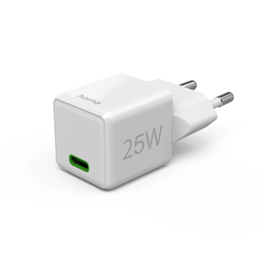 Hama Fast Charger USB-C Super-Mini Charger PD 25W White