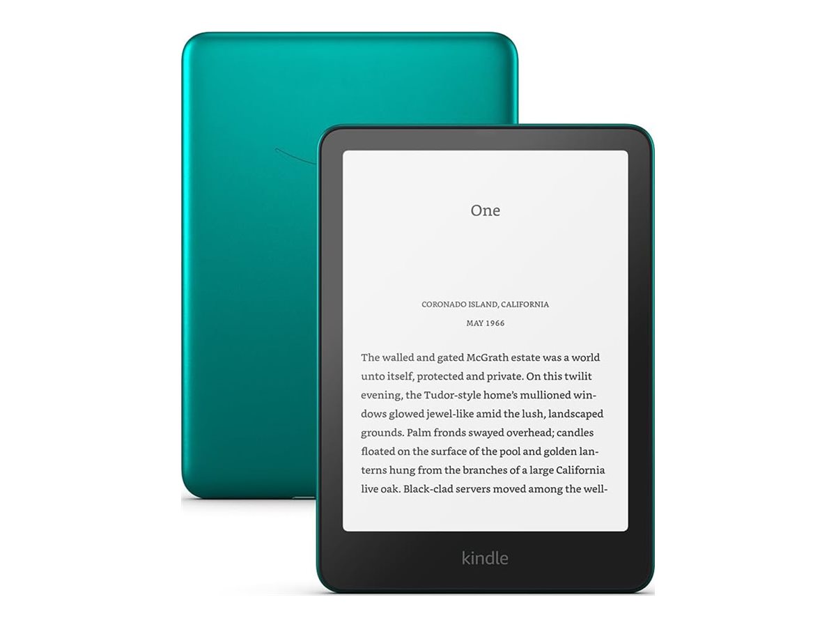 Amazon Kindle Paperwhite Signature Edition - 12. generation - eBook læser - 32 GB - 7 monokrom Paperwhite - touch screen - Bluetooth, Wi-Fi - metallic jade - uden Lockscreen Ads