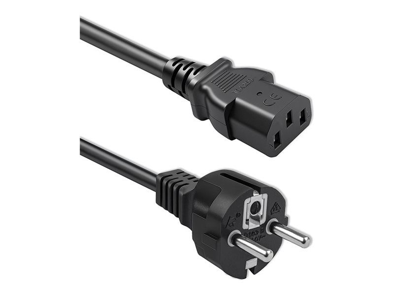 Qoltec - strømkabel - power CEE 7/7 til power IEC 60320 C13 - 1.5 m