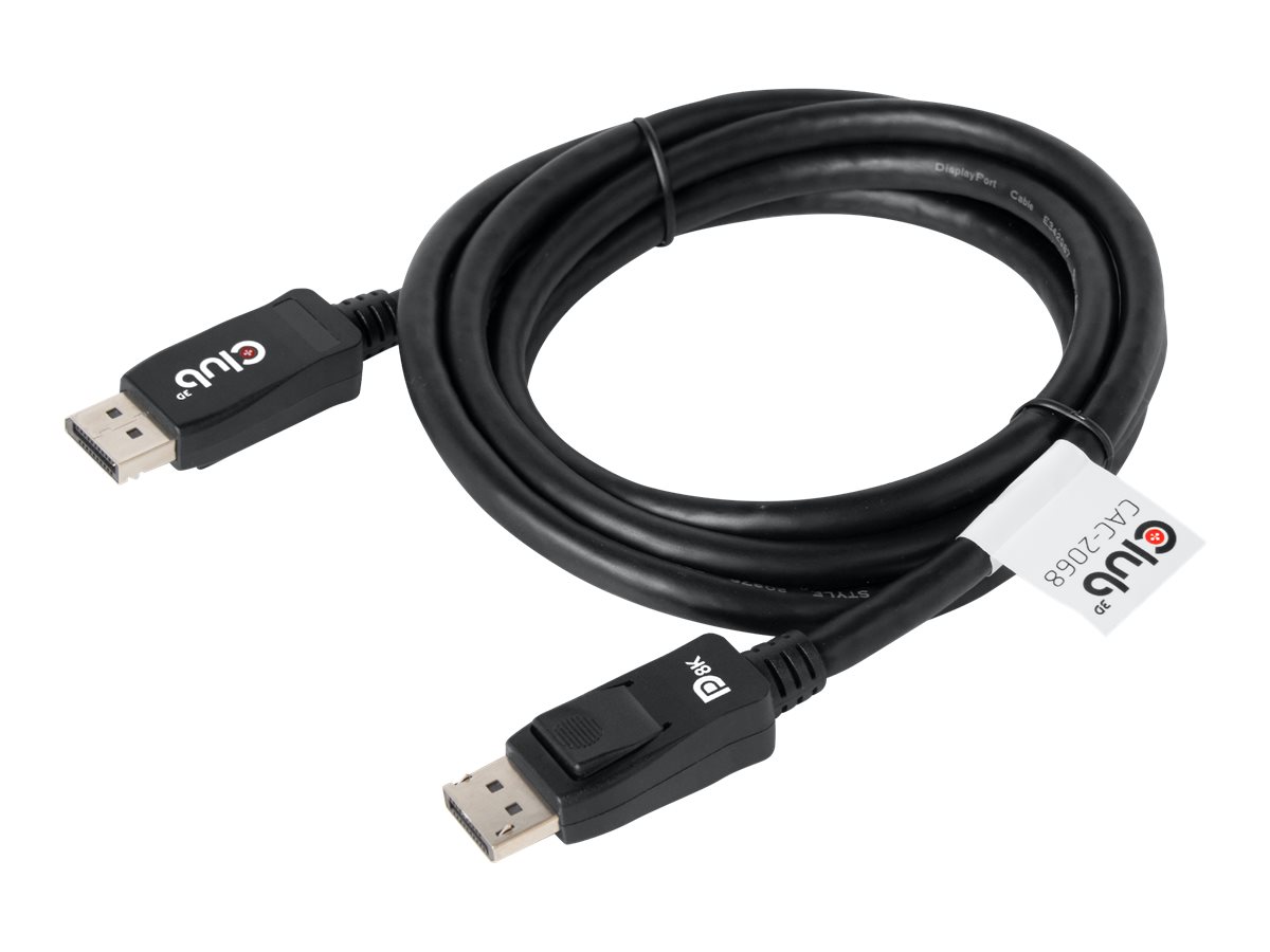 CLUB3D DisplayPort 1.4 HBR3 Cable 2m/6.56ft M/M 8K60Hz