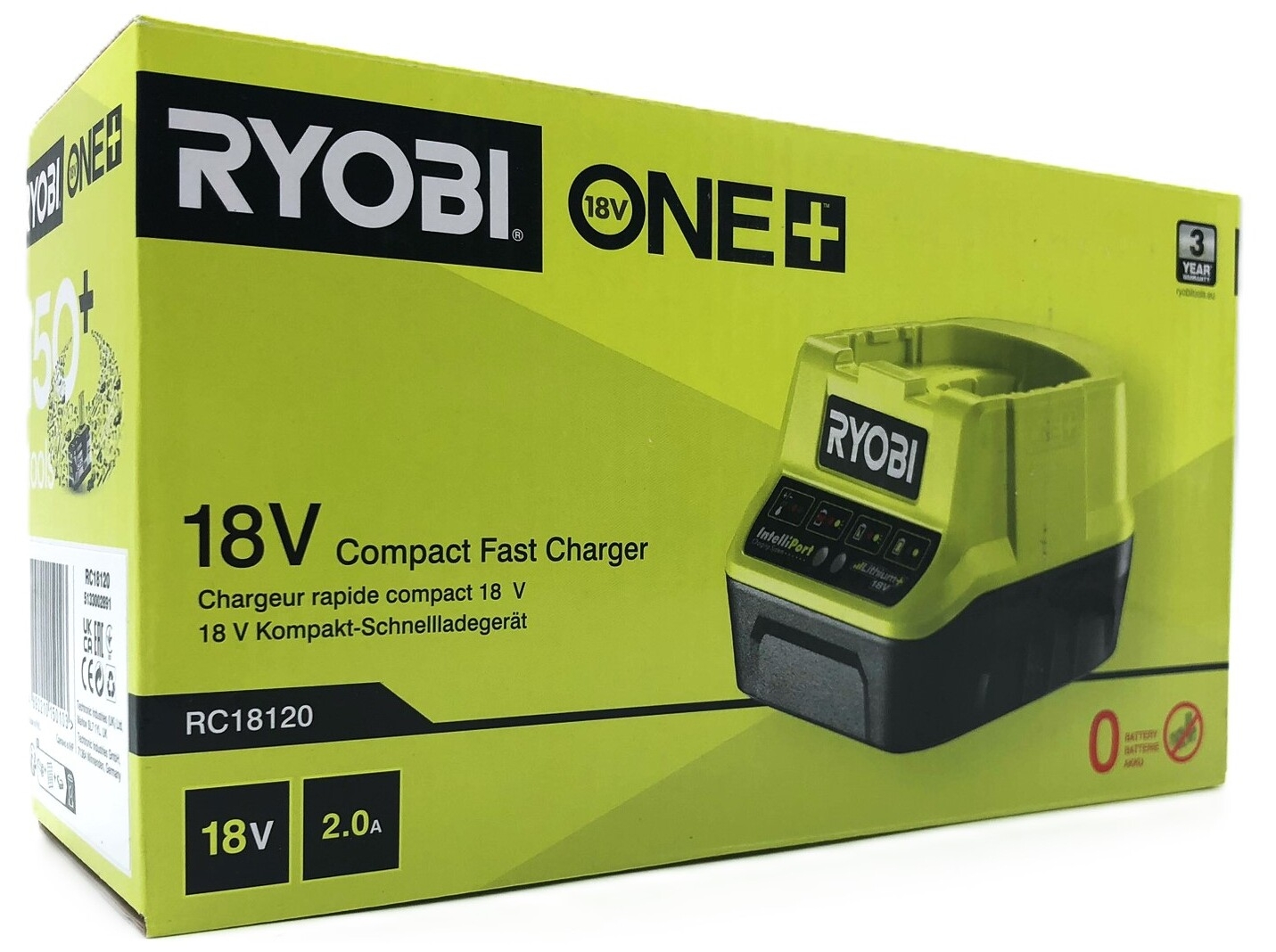 Ryobi ONE+ RC18120 - Batterioplader - 1 x batterier lader op
