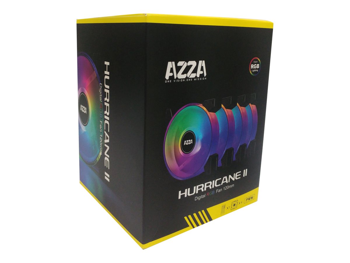 AZZA Hurricane II - case fan - Kabinet køler - 120mm - Sort