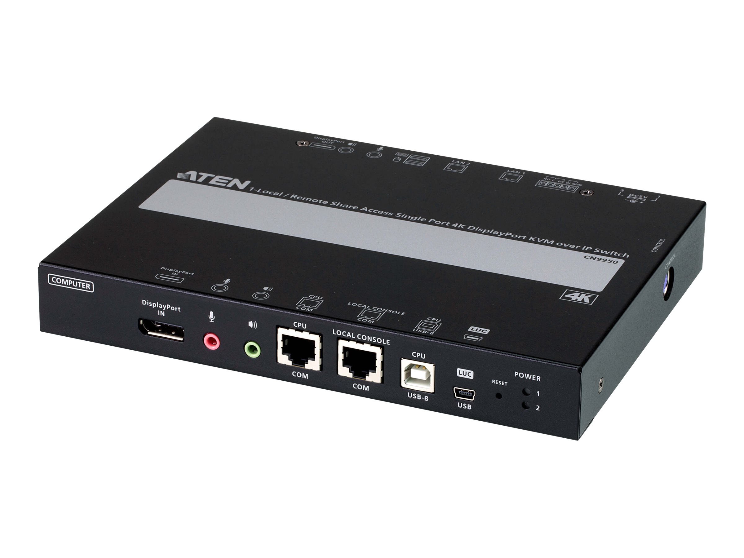 Aten 1-port 4k Displayport Kvm Over Ip Switch With Local Or Remote Access
