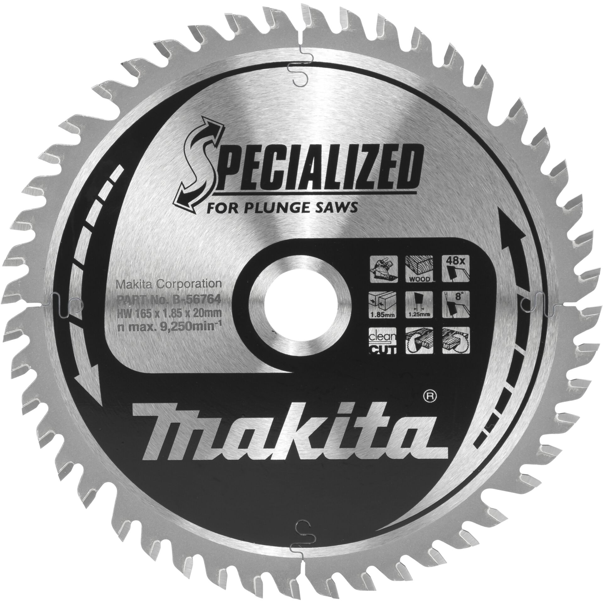 Makita B-56708 rundsavklinge 165 × 20 mm - 48 tænder