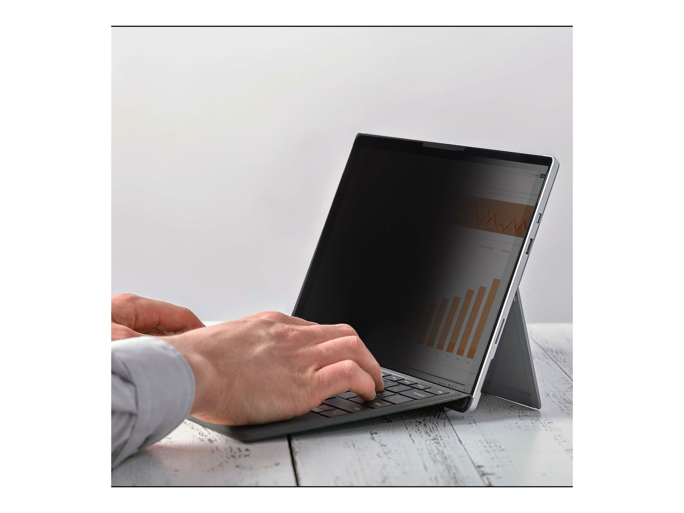 StarTech.com 4-Way 12.4in Surface Laptop Go 1/2/3 Privacy Screen Filter, Portrait/Landscape, Touch-Enabled, +/- 30 Deg. View, Blue Light Reduction,