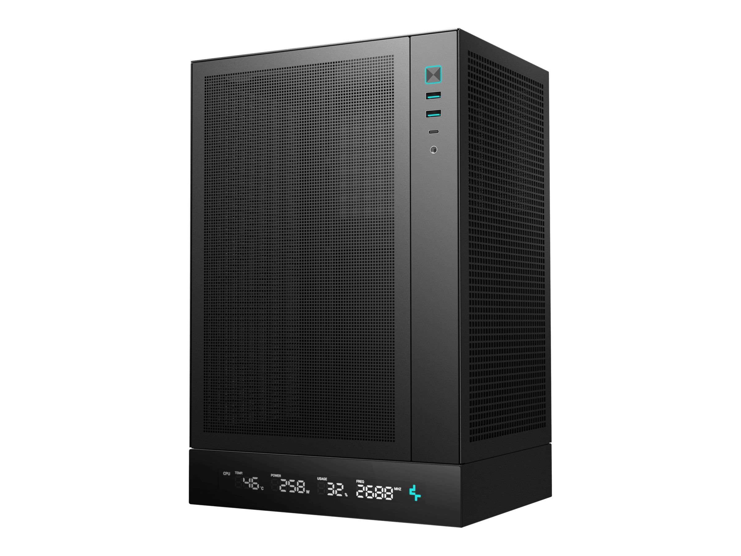 DeepCool CH170 DIGITAL - Mini-ITX - ingen strømforsyning (ATX / SFX / SFX-L) - sort
