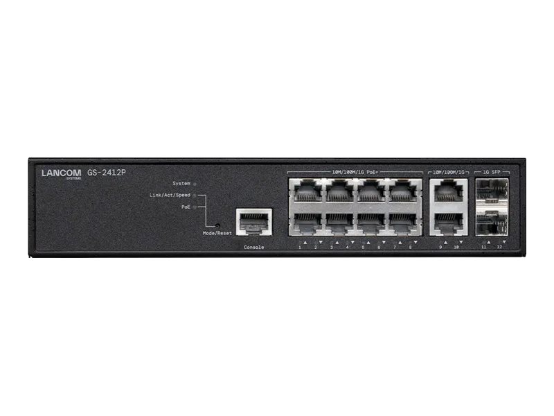 LANCOM GS-2412P Switch 12-porte Gigabit Ethernet PoE+