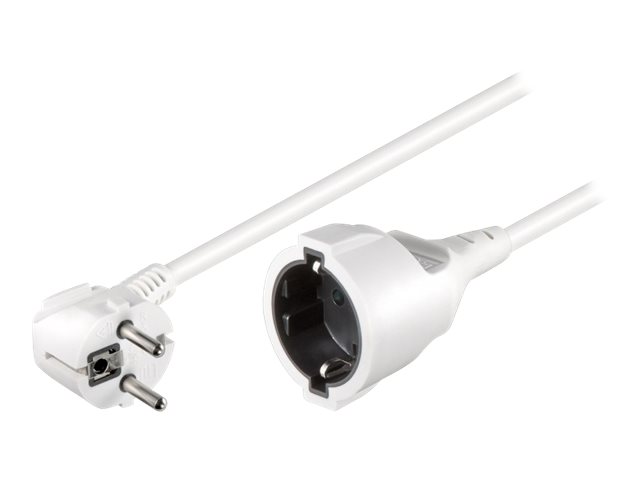 Goobay Förlängningsjordkontakt, 5 m, vit Jordkontaktstift (typ F, CEE 7/7) > Jordkontaktsuttag (typ F, CEE 7/3)