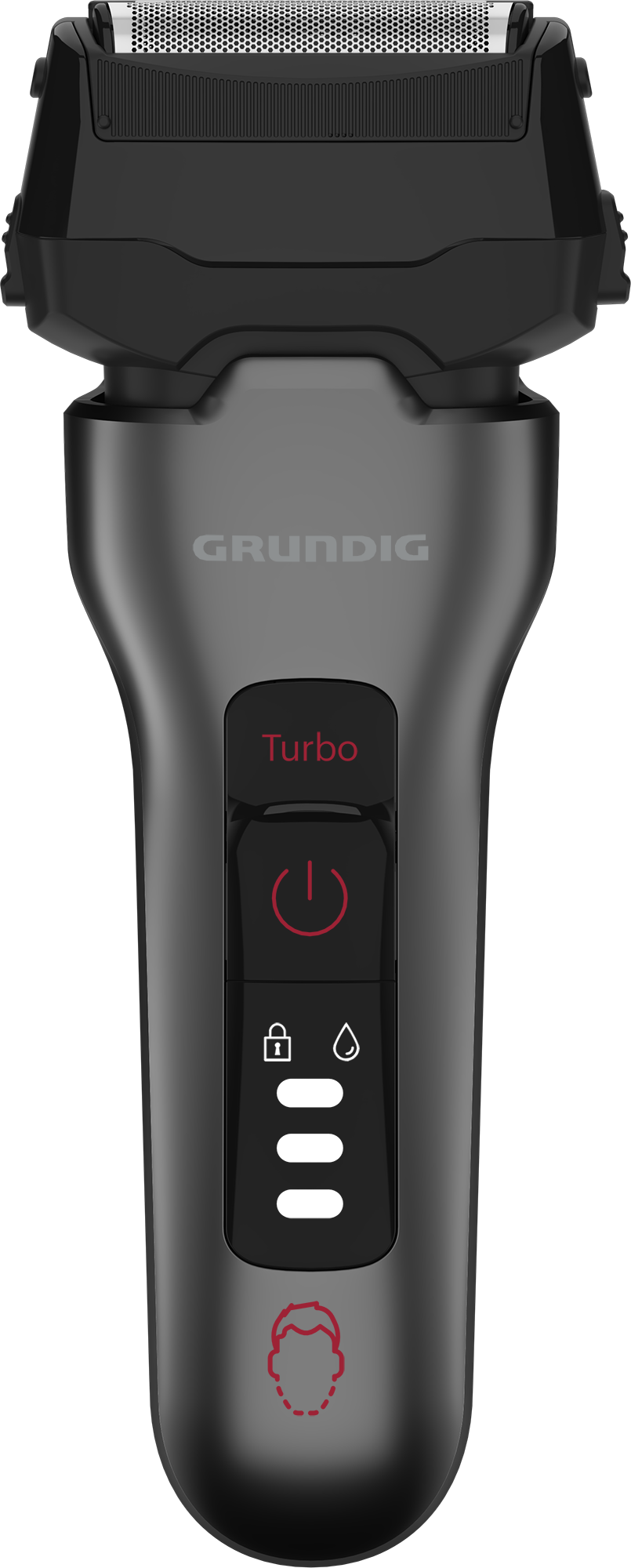 Grundig MS 8330 Barbermaskine Krom, Rød