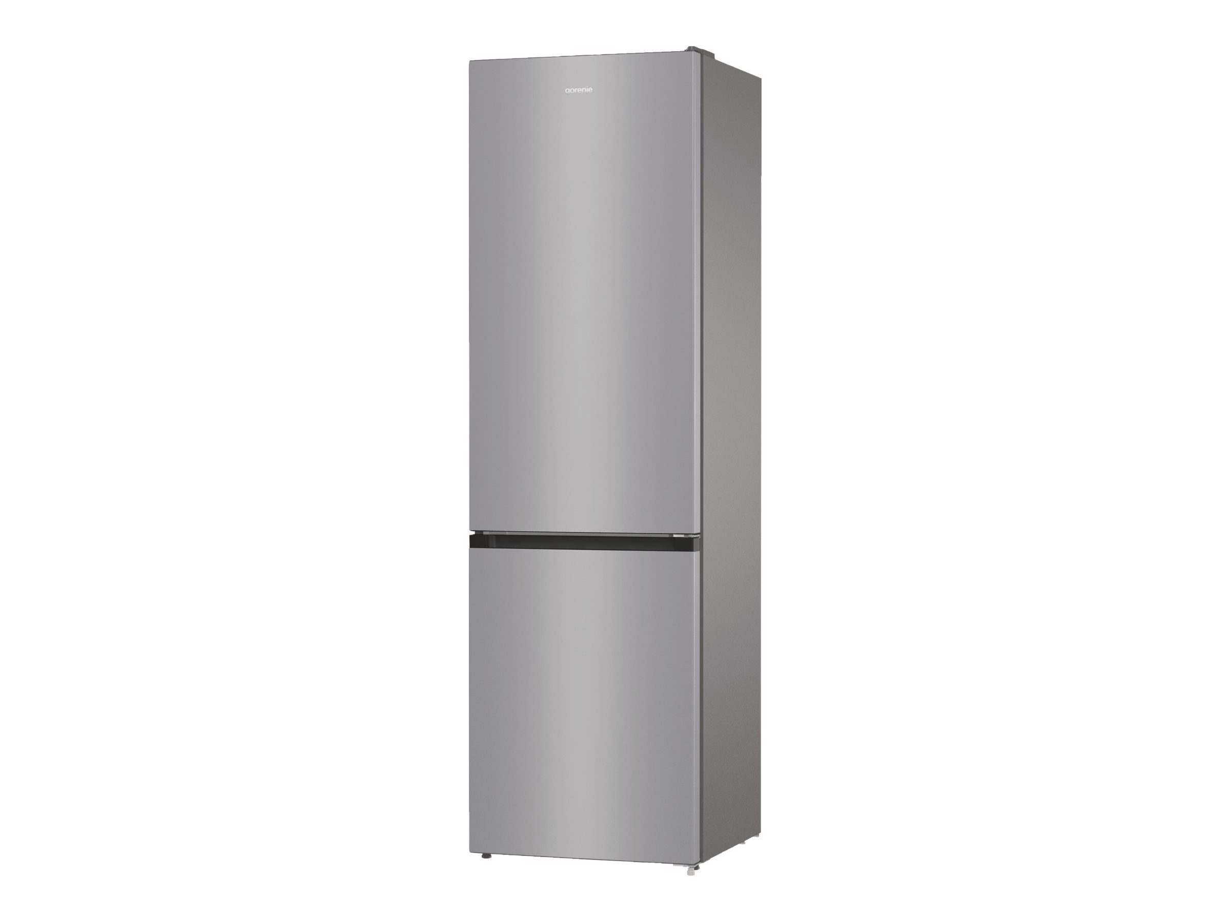 Gorenje NRK6202ES4 - Køleskab/fryser - bund-fryser - bredde: 60 cm - dybde: 59.2 cm - højde: 200 cm - 331 liter - Klasse E - struktureret grå metallisk