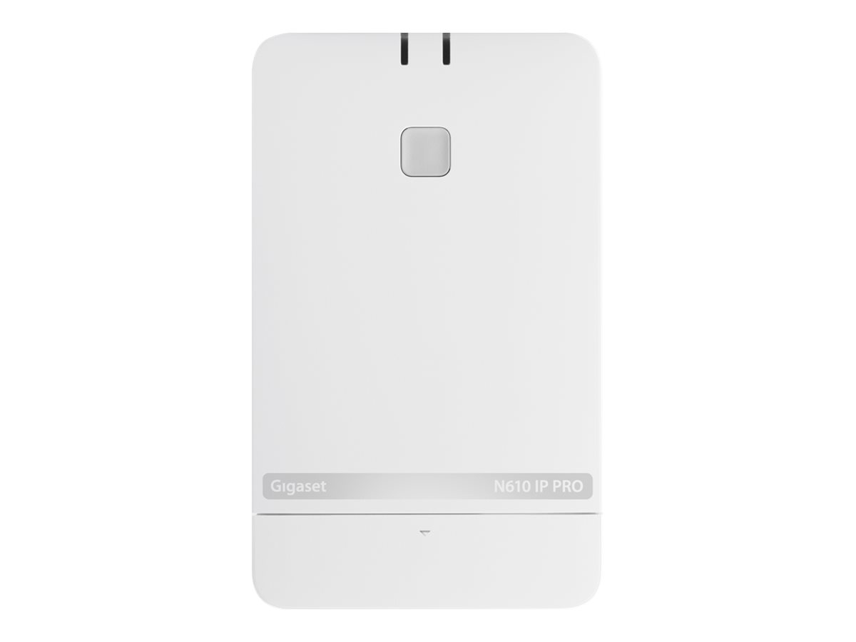 Gigaset N610 IP PRO Basestation til trådløs telefon / basestation til VoIP-telefon Hvidt sølv