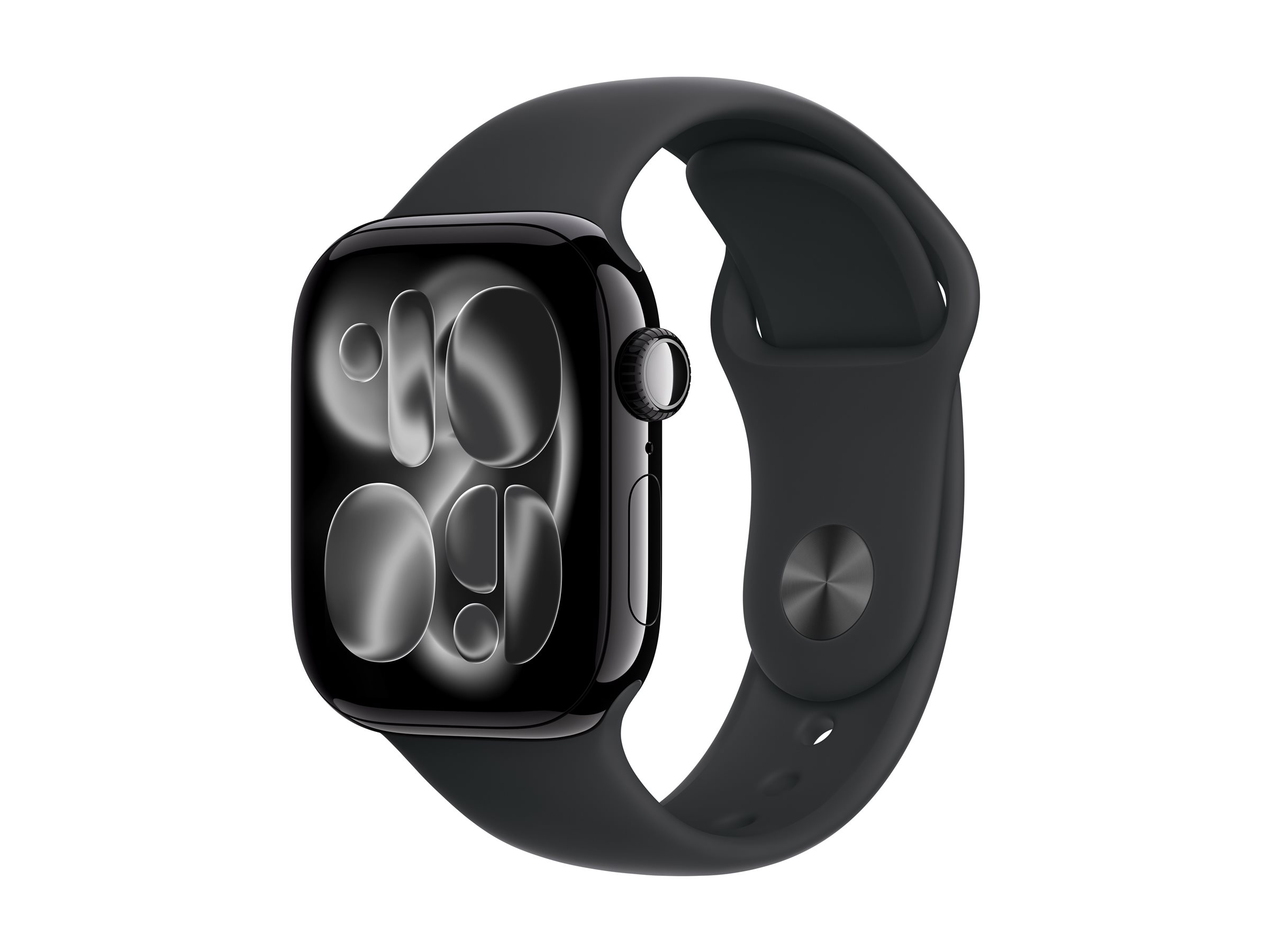 Apple Watch Series 11 GPS + Cellular 42mm Jet Black Aluminium Case with Black Sport Band - M/L