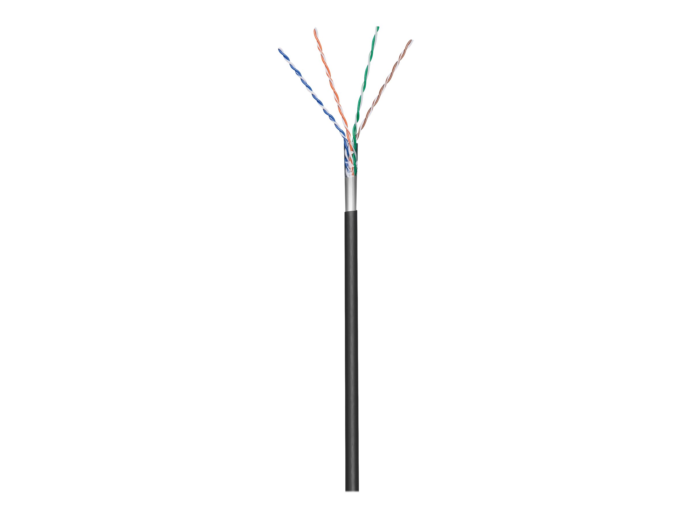 goobay CAT 5e Foldet uskærmet snoet par (F/UTP) 100m Bulkkabel Sort