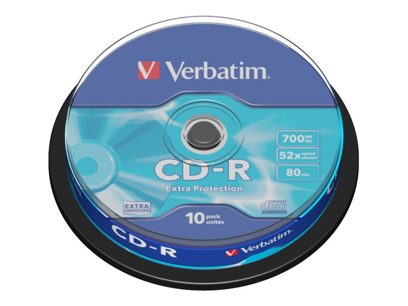 Verbatim - 10 x CD-R - 700 MB (80 min) 52x - spindle