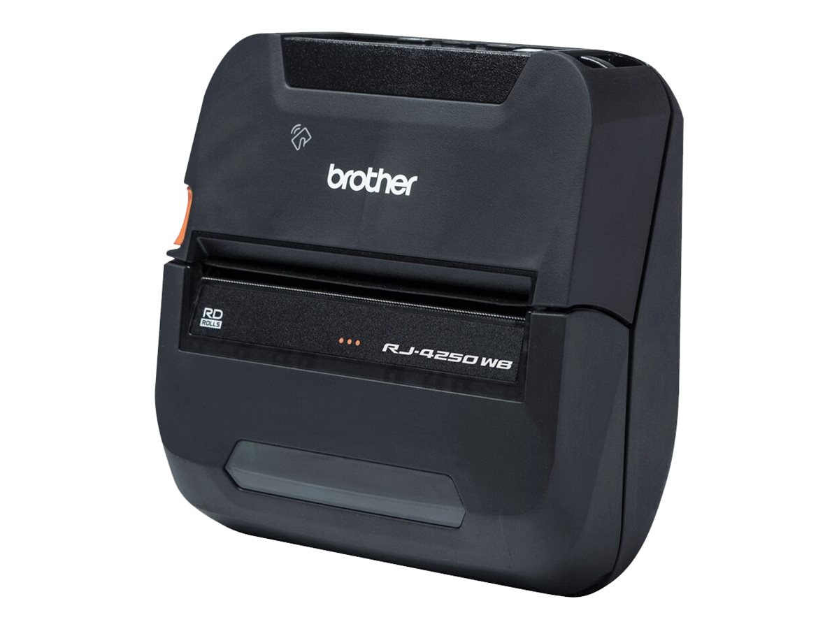 Brother RuggedJet RJ-4250WB - Etiketprinter - direkte termisk - Rulle (11,3 cm) - 203 dpi - op til 127 mm/sek. - USB 2.0, Wi-Fi(n), NFC, Bluetooth 4.2
