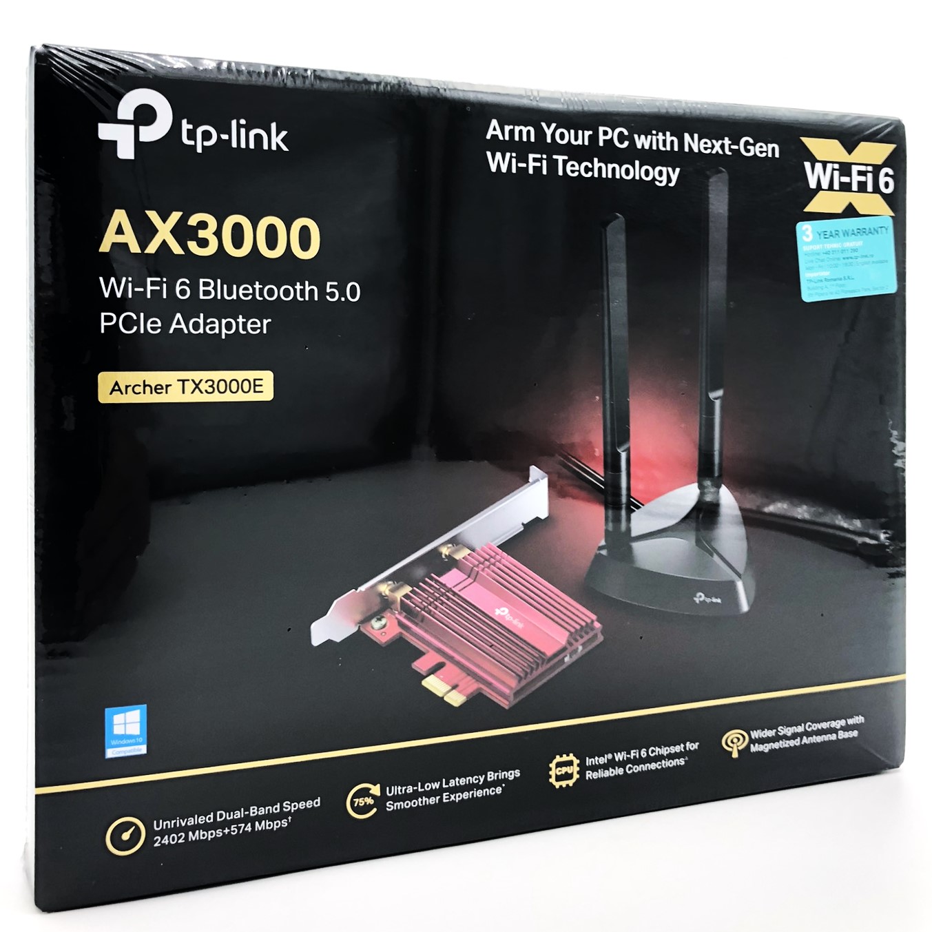 TP-Link Archer TX3000E - Netværksadapter - PCI Express x1 - Bluetooth 5.0, 802.11ax