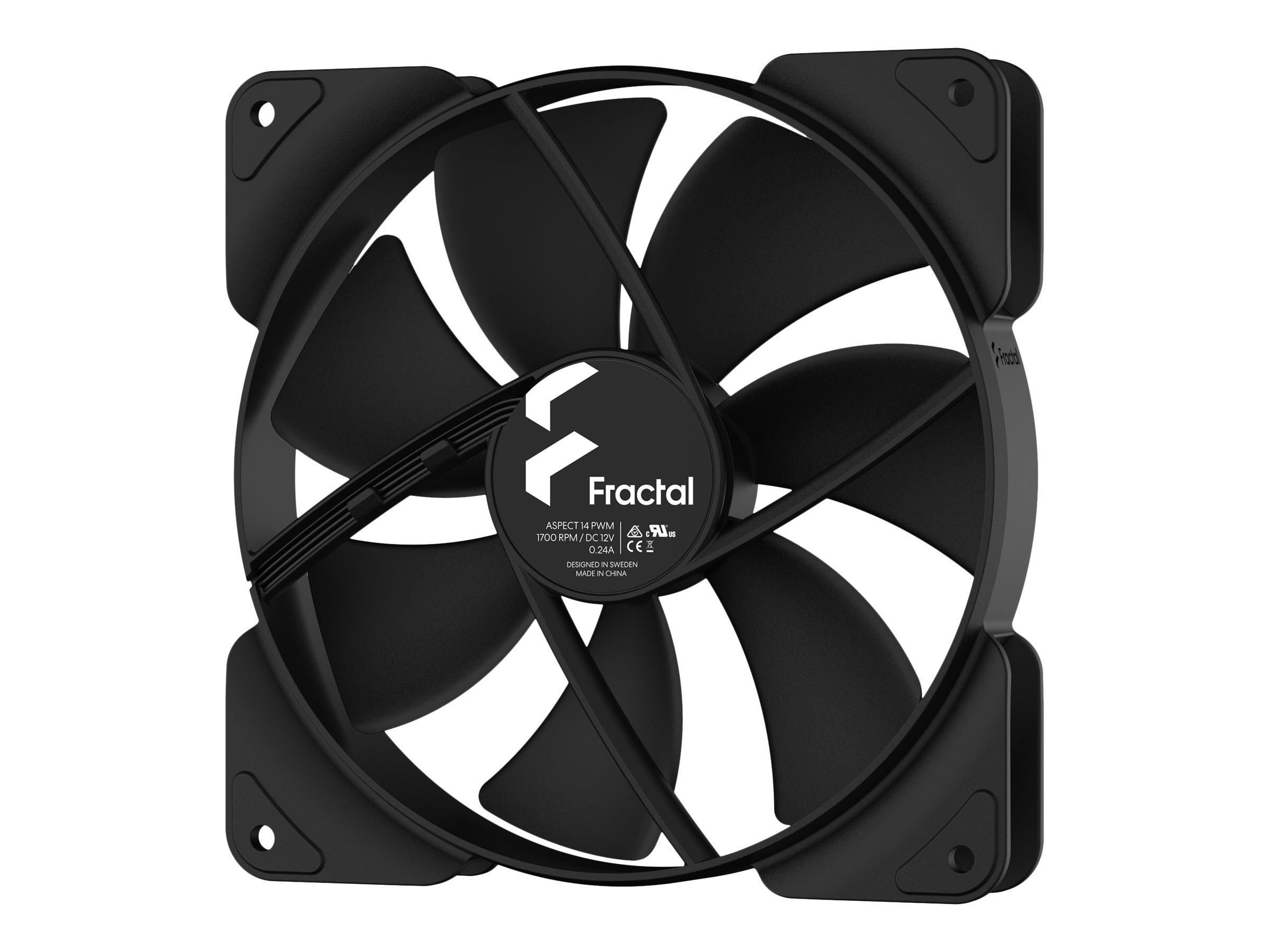 Fractal Design Aspect 14 PWM - Kabinet køler - 140mm - Sort