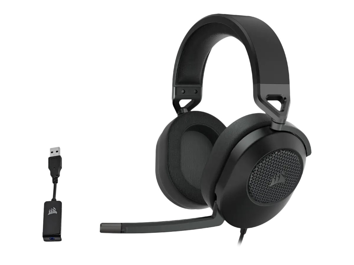 CORSAIR Gaming HS65 SURROUND Kabling Headset Sort - GEEKD.dk