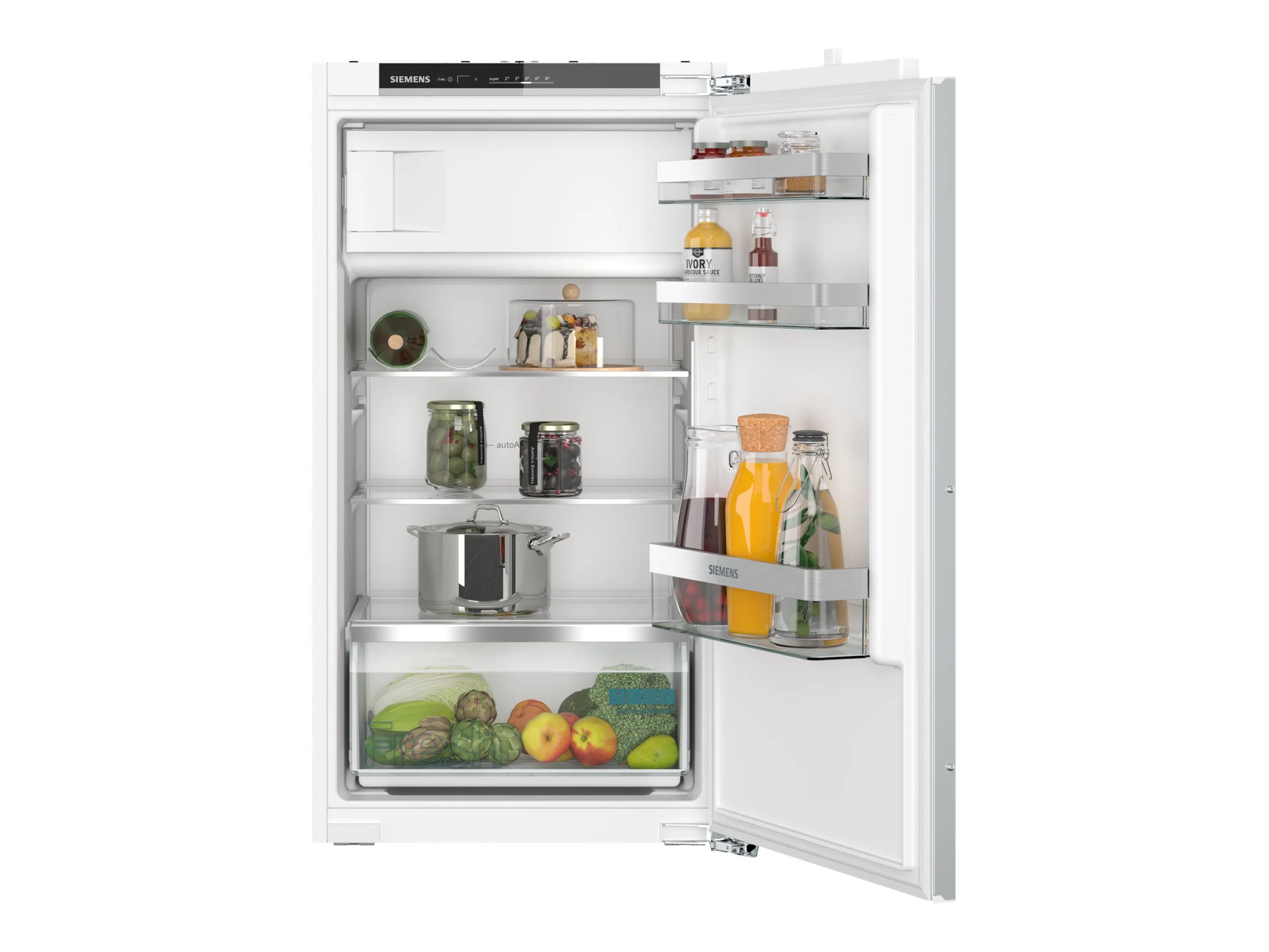 Siemens iQ300 KI32LVFE0 - Køleskab med fryseenhed - til indbygning - niche - bredde: 56 cm - dybde: 55 cm - højde: 102.5 cm - 147 liter - Klasse E