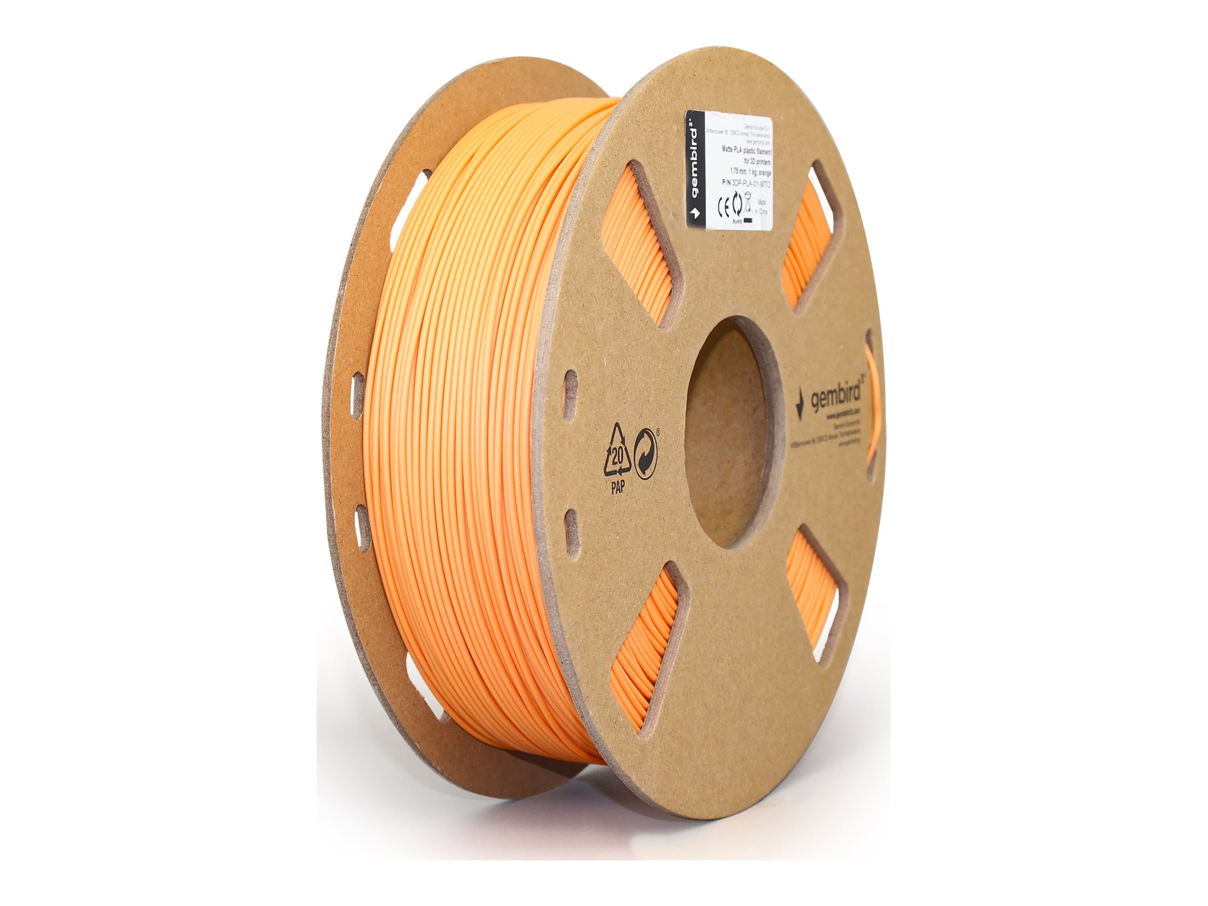 Gembird PLA-filament 1.75mm Mat orange