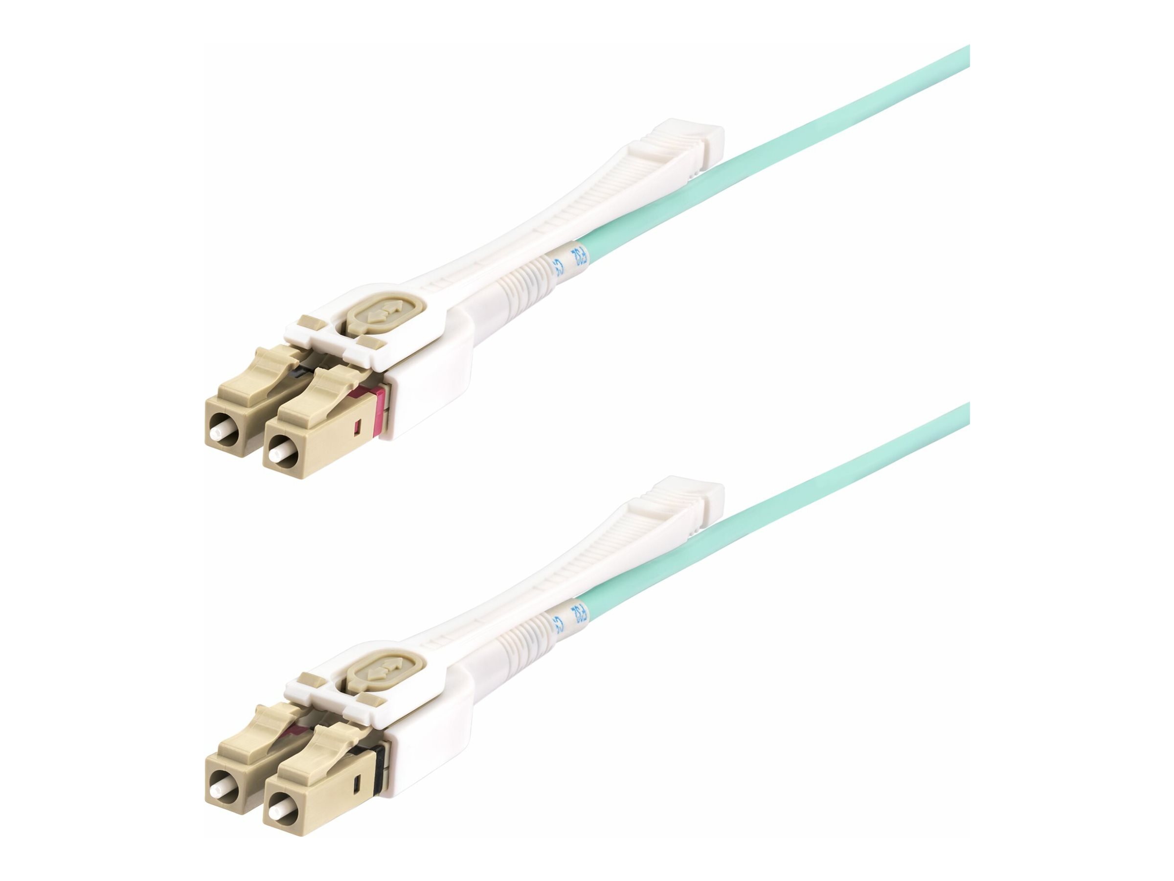 StarTech.com 5m (15ft) LC to LC (UPC) OM4 Multimode Fiber Optic Cable - patch cable - 5 m - aqua - Grøn - 5m