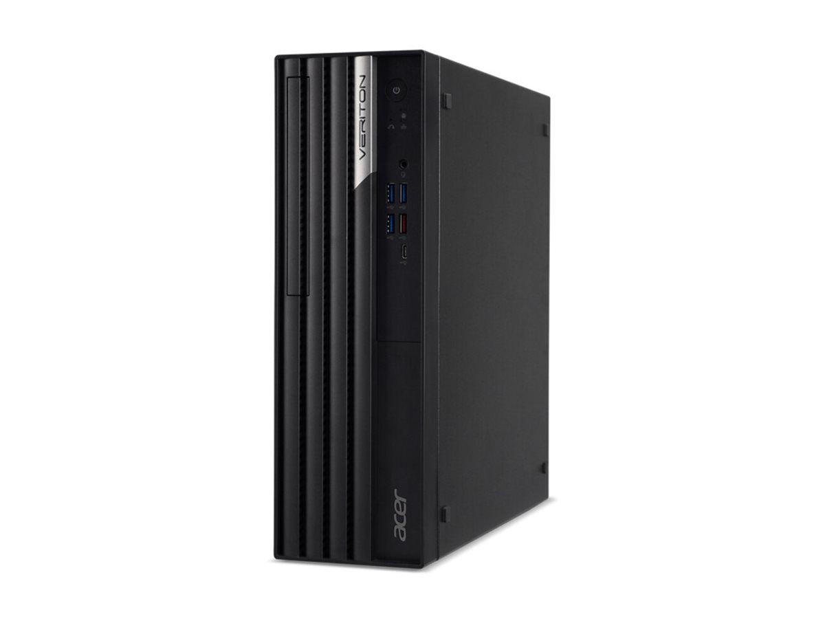 Acer Veriton X4 VX4710G - Kompakt tårn Core i7 13700 / op til 5.2 GHz - RAM 16 GB - SSD 512 GB - DVD SuperMulti - UHD Graphics 770 - Gigabit Ethernet, IEEE 802.11ax (Wi-Fi 6) - Win 11 Pro - skærm: ingen - sort