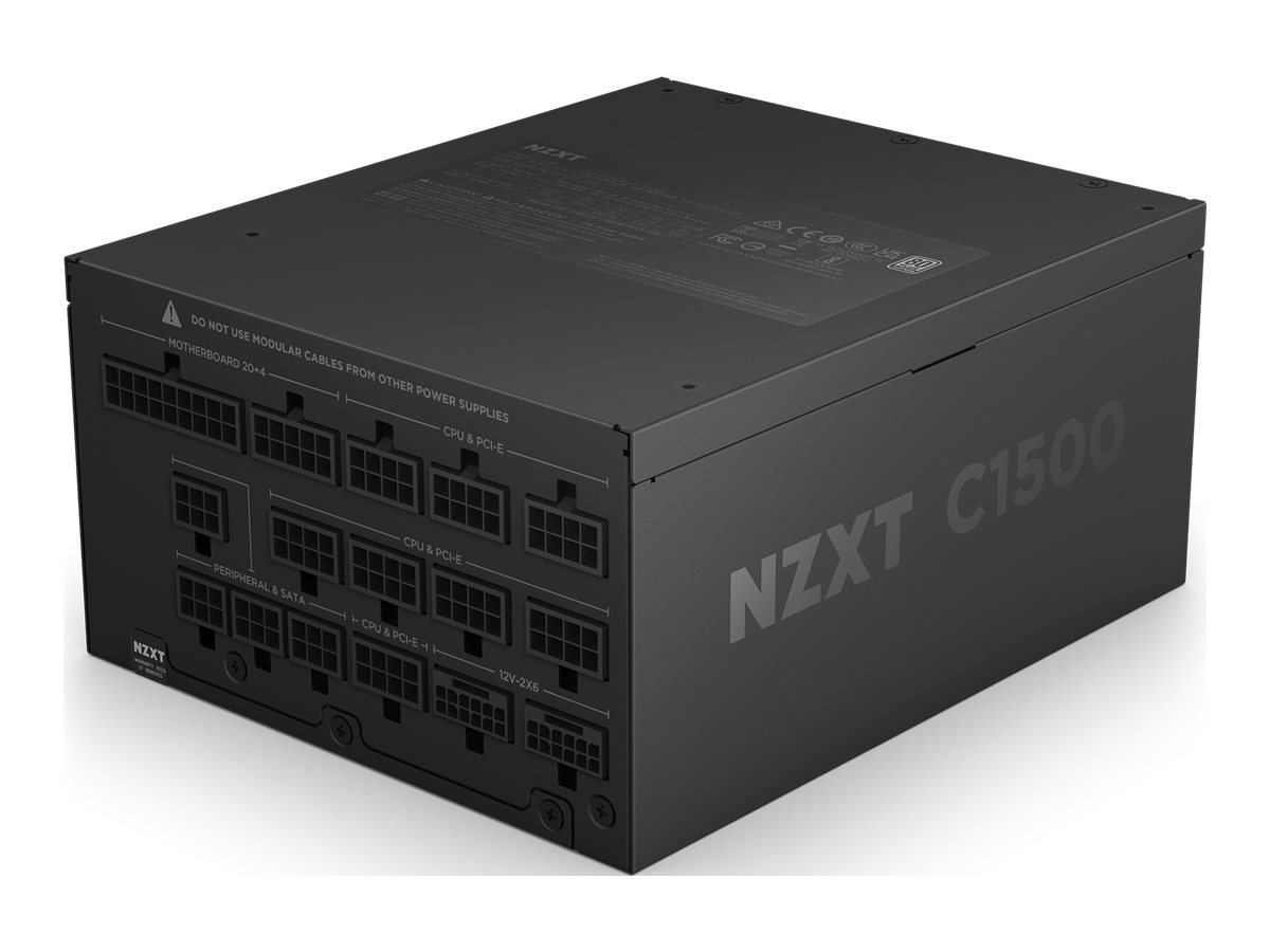 NZXT C1500 PLATINUM Strømforsyning - 1500 Watt - 140 mm - ATX 3.1 - 80 Plus Platinum certified
