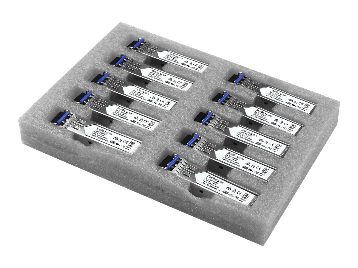StarTech.com Cisco GLC-LH-SM Compatible SFP Module 10 Pack - 1000BASE-LX/LH 1GbE Single Mode Fiber SMF Optic Transceiver SFP (mini-GBIC) transceiver