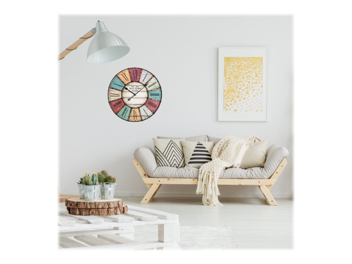 TFA Vintage XXL - Ur - kvarts - vægmonterbar - 60.5 cm - mange farver