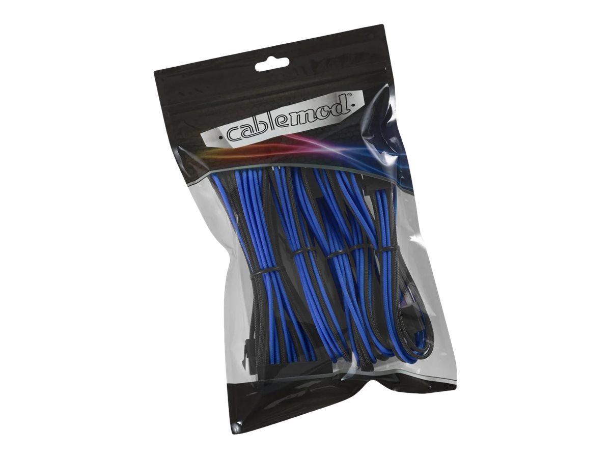 CableMod Classic ModMesh Cable Extension Kit - 8+6 Series - black/blue Kabelforlænger - GEEKD.dk