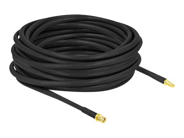 DeLOCK Forlængerkabel til antenne Koaksial 10m Sort Sort