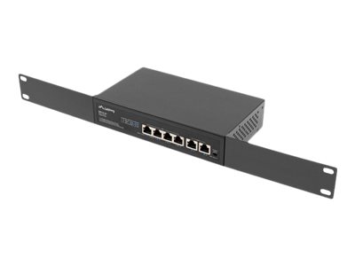 Lanberg RSFE-4P-2FE-60 PoE+ switch til rack 10"/19" - 6x Fast Ethernet