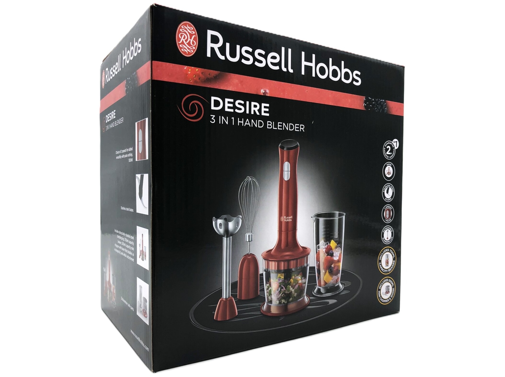 Russell Hobbs Desire 24700-56 3 in 1 Stavblender 500W Rød/sort