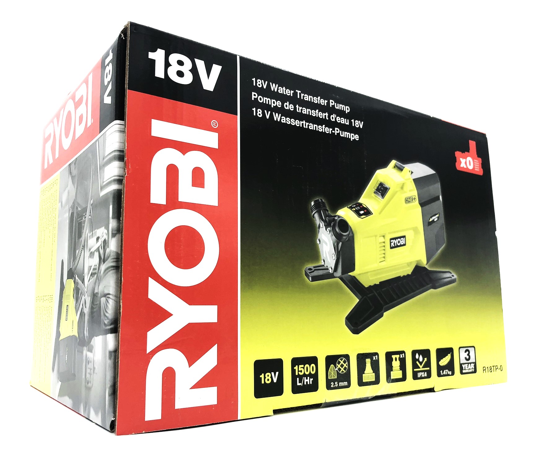 Ryobi One+ R18TP-0 - Spildevandspumpe - ledningfri - intet batteri - 18 V