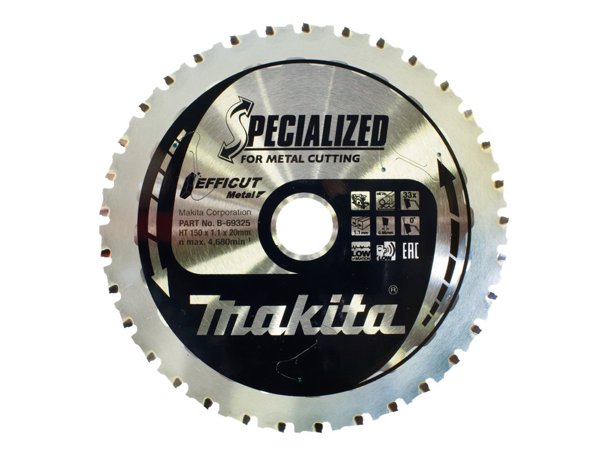 Makita Specialized EFFICUT - Rundsavsklinge - for træ, metal, aluminium - 150 mm - 33 tænder - for Makita DCS553, DCS553RTJ  LXT DCS553Z