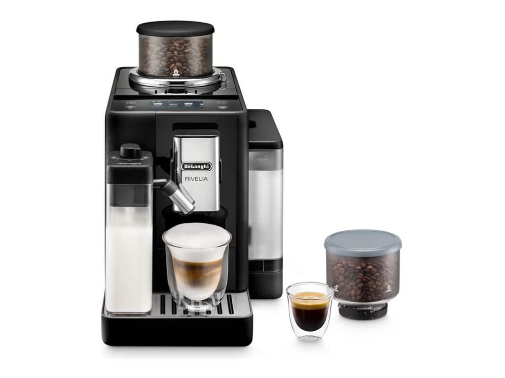 De'Longhi Rivelia EXAM440.55.B - Automatisk kaffemaskine med mælkeskummer - 19 bar - sort onyx