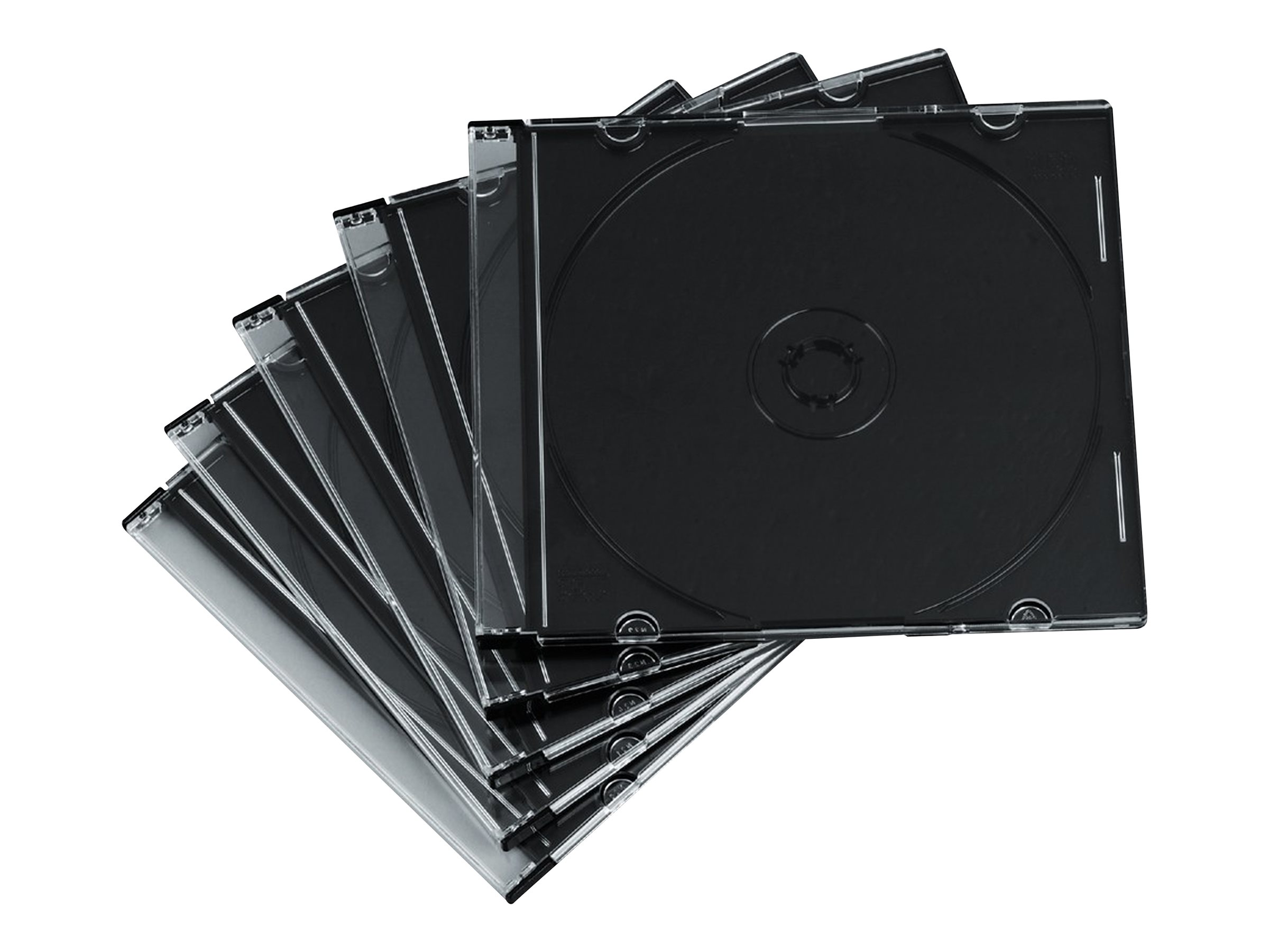 Hama - Smal cd-boks til lagring af CD'er - kapacitet: 1 CD - sort, gennemsigtig (pakke med 100)