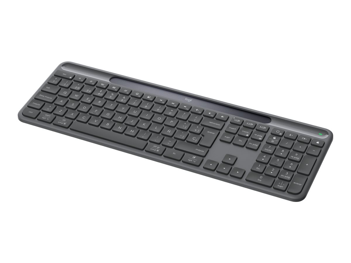 Logitech K980 Signature Slim Solar+ for Business - Tastatur - Nordisk - Grå