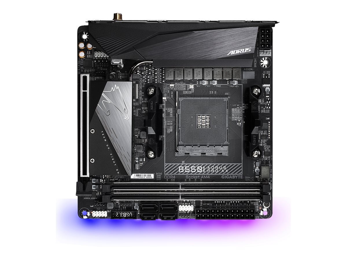 GIGABYTE B550I AORUS PRO AX Bundkort - AMD B550 - AMD AM4 socket - DDR4 RAM - Mini-ITX