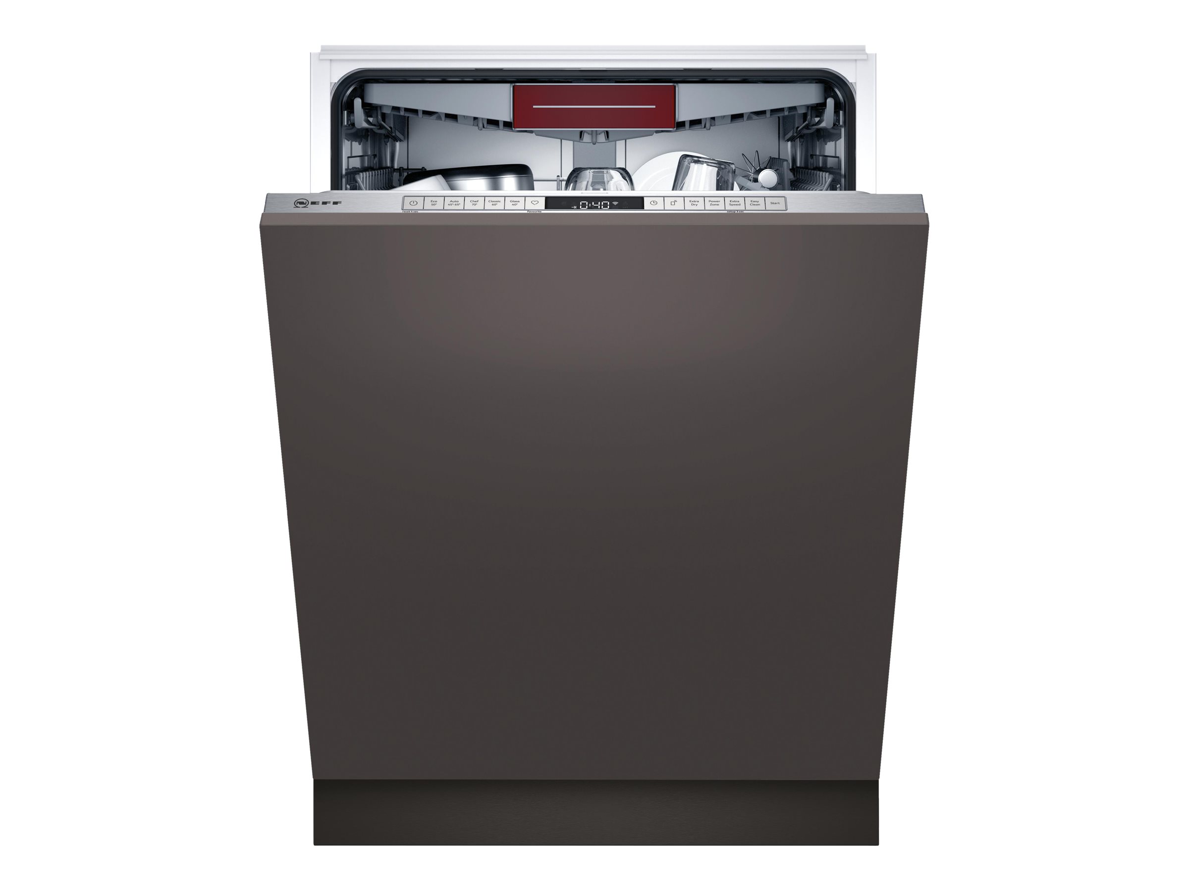 Neff N 70 S297TCX00E XXL - Integreret opvaskemaskine - Home Connect - Zeolith - SideLight - OpenAssist - 43 dB