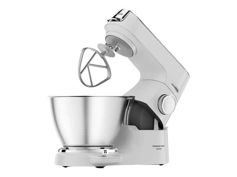 Kenwood Titanium Chef Baker KVC65.001WH - Køkkenmaskine - 1200 W - hvid/champagnecreme