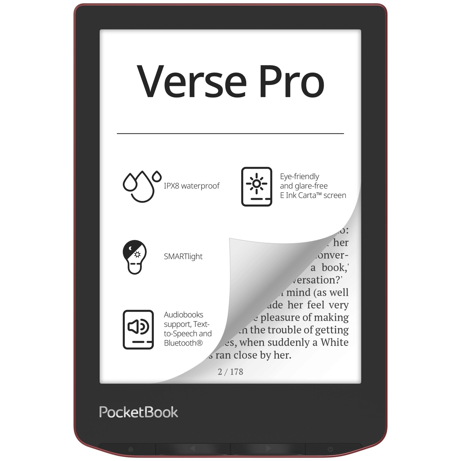 PocketBook Verse Pro 6" 16GB Rød