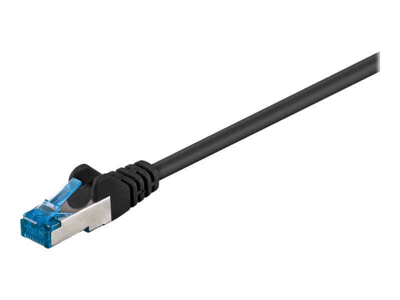 goobay - Patchkabel - RJ-45 (han) til RJ-45 (han) - 3 m - SFTP, PiMF - CAT 6a - halogenfri, formet - sort