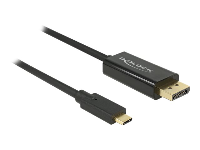 Delock Ekstern Videoadapter 2m. Usb-c Displayport Sort