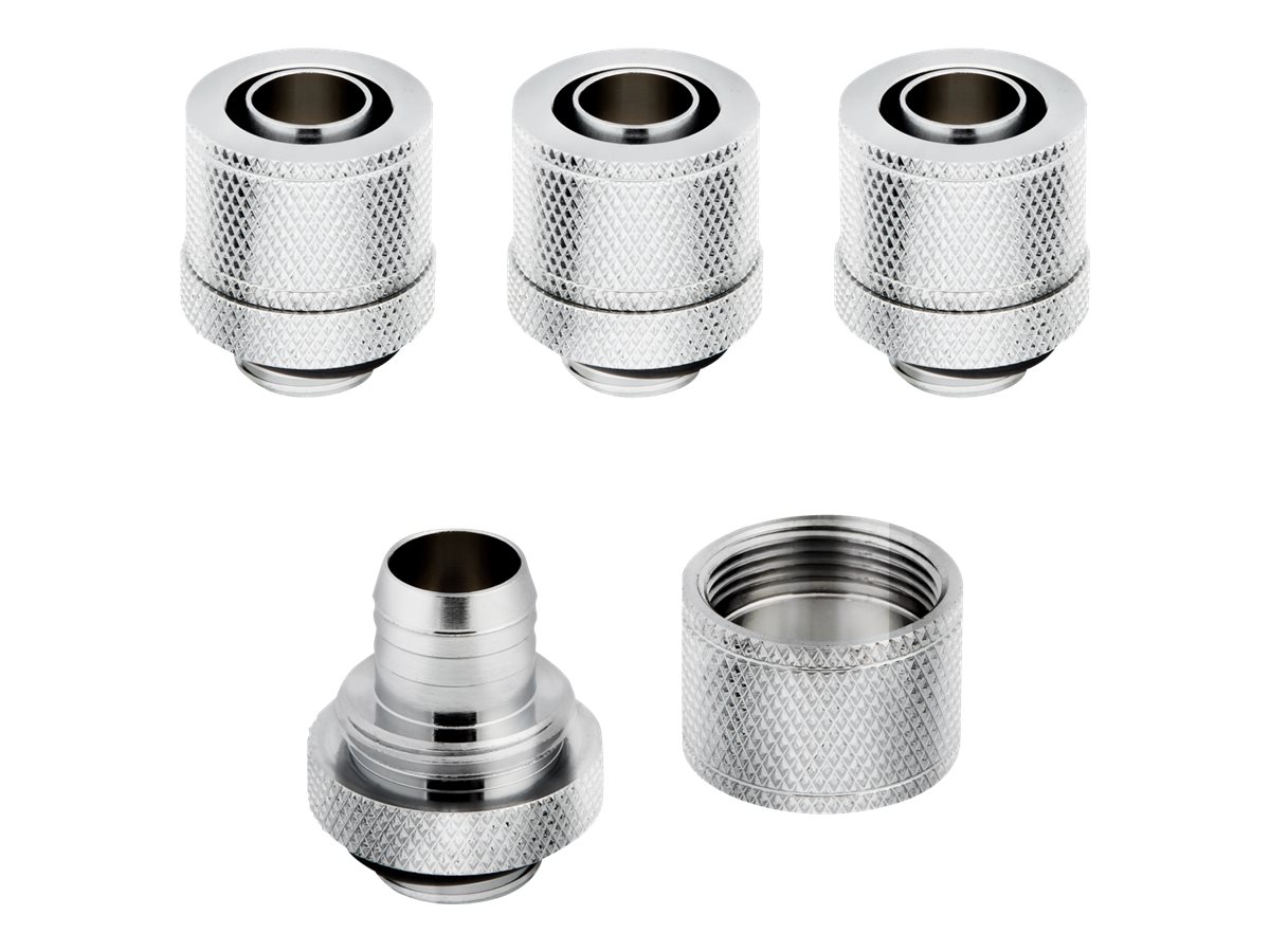CORSAIR Hydro X Series XF Compression Fitting Kølevæske system tilpasning 4-pack Sølv