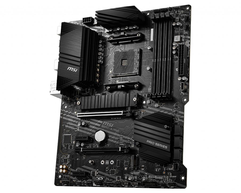 MSI B550-A PRO - Bundkort - ATX - Socket AM4 - AMD B550 Chipset - USB-C Gen2, USB-C Gen1, USB 3.2 Gen 1, USB 3.2 Gen 2 - Gigabit LAN - onboard grafik (CPU påkrævet) - HD Audio (8-kanaler)