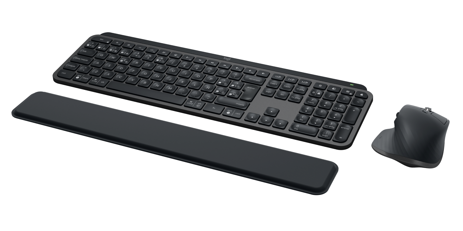 Logitech MX Keys Combo for Business - Tastatur & Mus sæt - Spansk - Sort