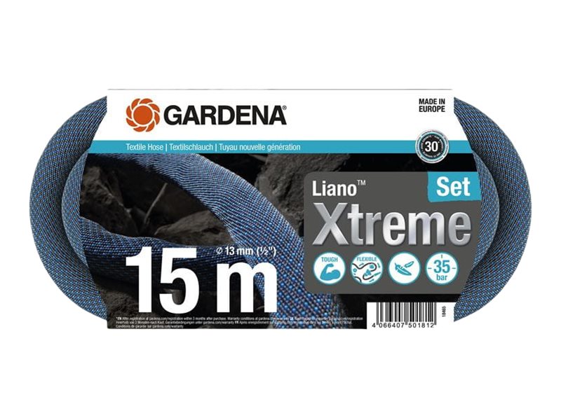Gardena Liano Xtreme haveslange 15 m med dyse - PVC, 35 bar