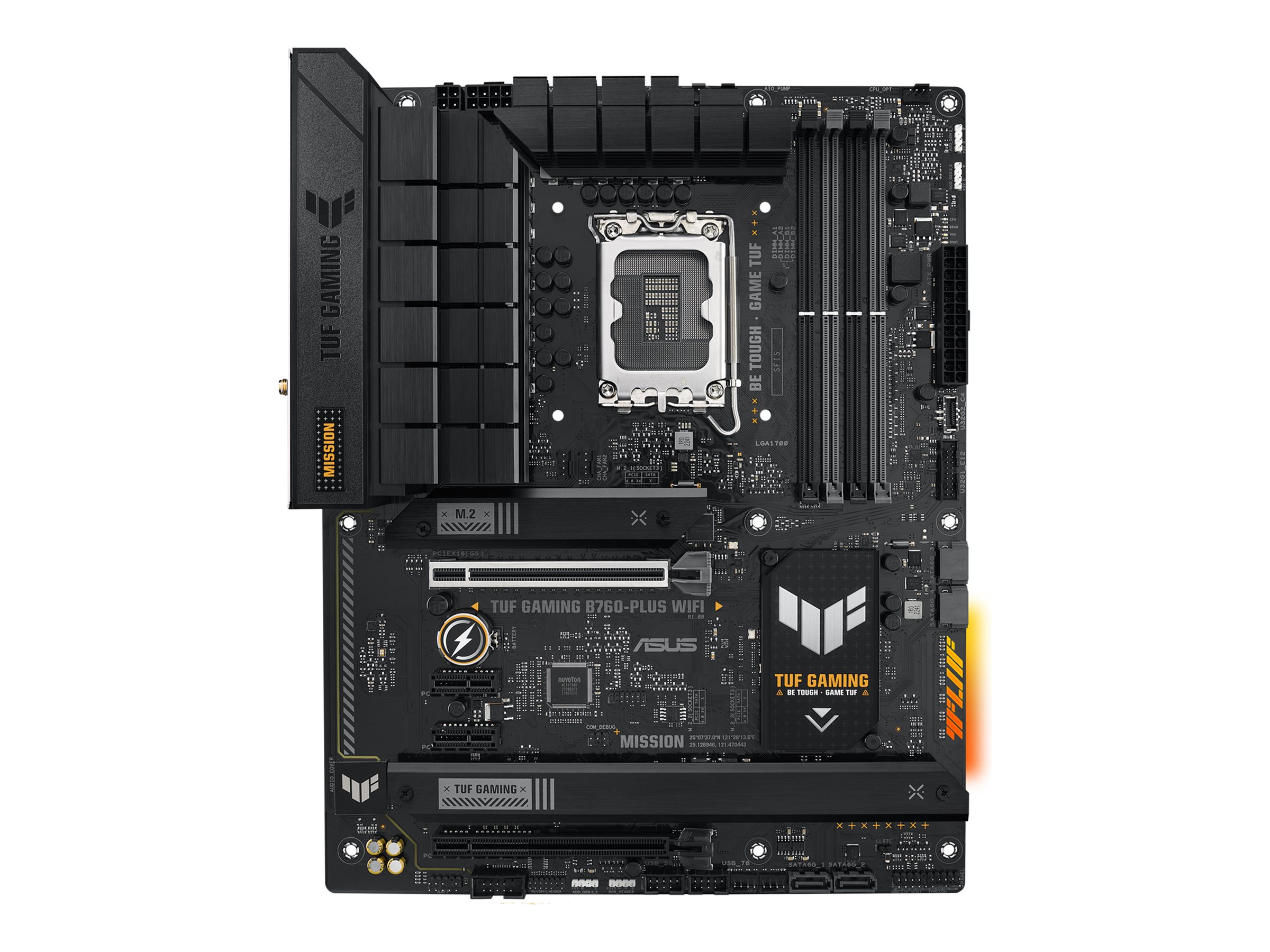 ASUS TUF GAMING B760-PLUS WIFI (V2) Bundkort - Intel B760 - Intel LGA1700 socket - DDR5 RAM - ATX